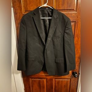 Haggar Mens Blazer Suit Jacket 44S Black with Strips